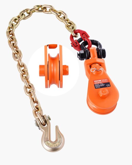 VEVOR 2 Ton Snatch Block Pulley with Chain