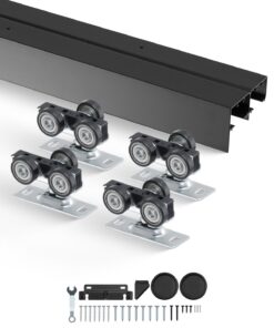 VEVOR 1.2m Bypass Sliding Closet Door Hardware Kit for 2 Doors