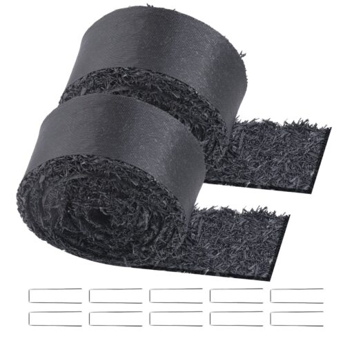 VEVOR Rubber Mulch Roll 2 Pack 305 x 114 cm Weed Control Mud Prevention Mat for Landscaping