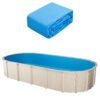 Овальный вкладыш для бассейна VEVOR 5x3 м в стиле Unibead
