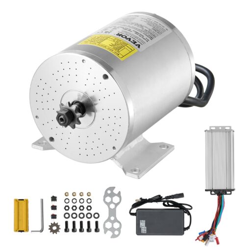 VEVOR 1800W 48V Brushless DC Motor Kit with Speed Controller for E Bikes Scooters