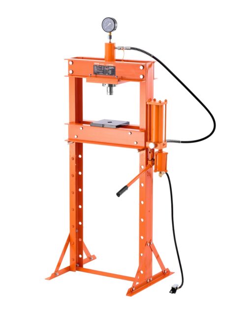 VEVOR 20 Ton Hydraulic Shop Press with Pneumatic Assist Adjustable Height