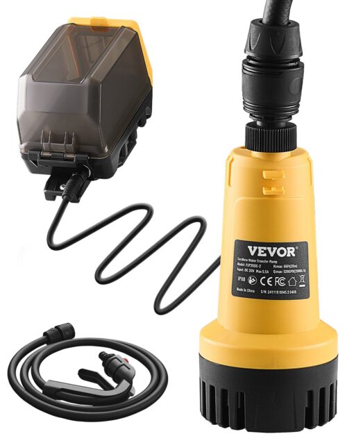 VEVOR Cordless Submersible Water Pump for Dewalt 20V Battery