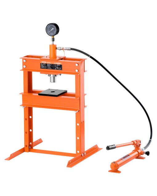 VEVOR 10 Ton Hydraulic Shop Press with Adjustable Height Safety Valve for Bending Metalworking