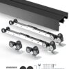 VEVOR 2 Door Bypass Closet Sliding Door Hardware Kit