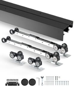 VEVOR 2-Door Bypass Closet Sliding Door Hardware Kit