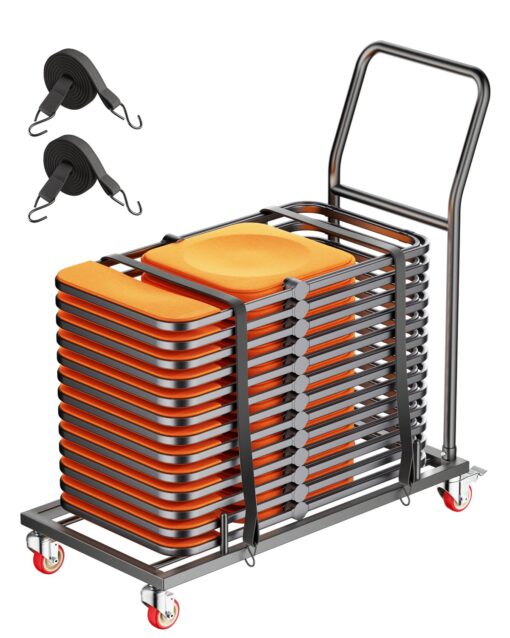 VEVOR Folding Chair Rack Cart Holds 25 Chairs