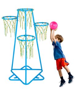 VEVOR Kids Basketball Hoop with 4 Adjustable Heights (96-141 cm)