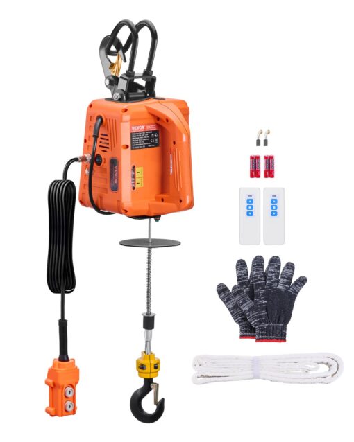 VEVOR 3 in 1 Portable Electric Hoist Winch 500 kg