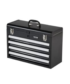 VEVOR Portable Metal Tool Box with 4 Drawers