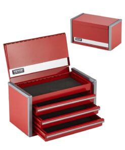 VEVOR Mini Metal Tool Box with 3 Drawers