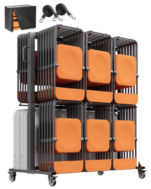 VEVOR Folding Chair Storage Cart for 84 Chairs