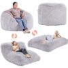 VEVOR Convertible Bean Bag Bed Chair  Soft Memory Foam