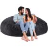 VEVOR Round Bean Bag Chair with Memory Foam  Washable Cover