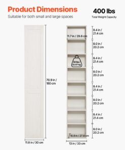 180 cm Adjustable Open Bookshelf