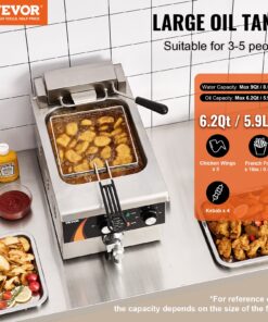 8.5L Countertop Fryer with Timer & Temperature Control