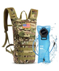 VEVOR Tactical Hydration Backpack 18L with 3L TPU Water Bladder