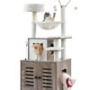 VEVOR 2 in 1 Large Cat Tree with Litter Box Enclosure
