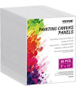 VEVOR 60-Pack 20x25 cm Blank Canvas Boards for Painting – Pre-Treated Cotton Panels for Acrylic