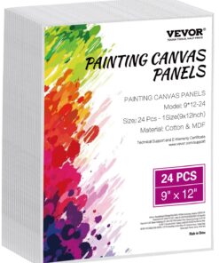 VEVOR 24-Pack 23x30 cm Blank Canvas Boards for Painting – Pre-Treated