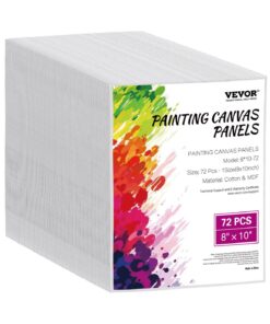 VEVOR 72-Pack 20x25 cm Canvas Boards – Blank Painting Panels for Acrylic