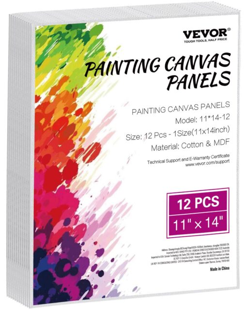 VEVOR 12 Pack 28x35 cm Blank Canvas Boards for Painting