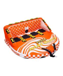 VEVOR Towable Boat Tube for 4 Riders – Inflatable Water Tube with High Backrest & 2 Towing Points