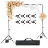 VEVOR Reguliuojamas Fone Stovi Rinkinys, 213 x 300 cm Sunkiųjų Šeimų Paramos fotostudija Renginiai