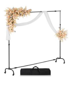 VEVOR Adjustable Backdrop Stand 213 x 300 cm with Wheels for Photography Studio & Events