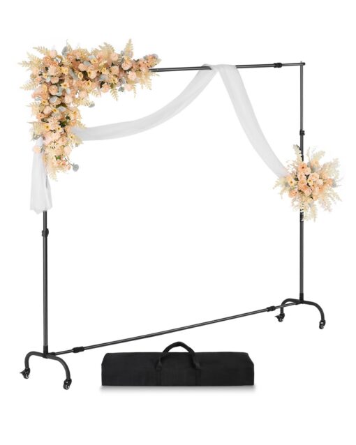 VEVOR Adjustable Backdrop Stand 213 x 300 cm with Wheels for Photography Studio Events