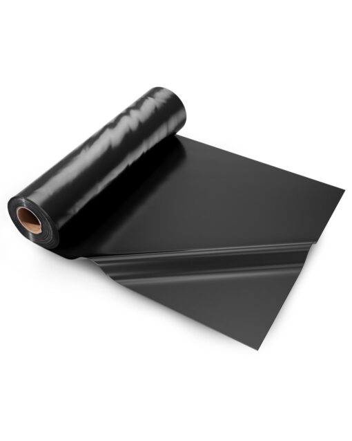VEVOR 015mm Black Plastic Sheeting Roll 6m x 30m Heavy Duty Polyethylene for Weed Control Construction