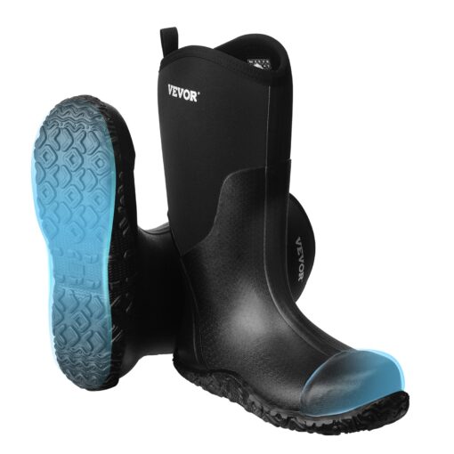 VEVOR Mens Steel Toe Rubber Work Boots Waterproof