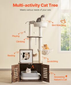 Multi-Level Tower with Sisal Scratching Posts & Hammock