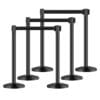 VEVOR 6 Piece Crowd Control Stanchion Set with 4 Retractable Belts  Fillable Base