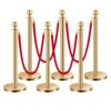 VEVOR 6 Tükk Kulda Laut Post Komplekt 4 Punane Samet, Köied