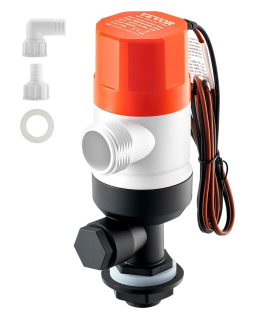 VEVOR 12V 1893 LPH Livewell Aerator Pump for Boats Dual Inlets