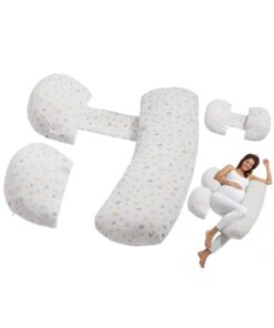 VEVOR Adjustable Maternity Pillow Set – Soft & Supportive Pregnancy Pillows for Expecting Mothers