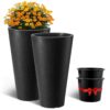 VEVOR Set of 2 Tall Round Tapered Planters 61 cm