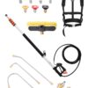 VEVOR 64m Telescoping Pressure Washer Wand with Brush  Nozzles for High Reach Cleaning