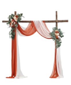VEVOR Artificial Wedding Arch Flower Kit – Silk Flowers & Drapes