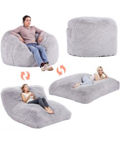 VEVOR Convertible Bean Bag Bed Chair – Queen Size