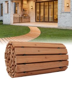VEVOR 2.4 m x 43 cm Curved Cedar Wooden Garden Pathway