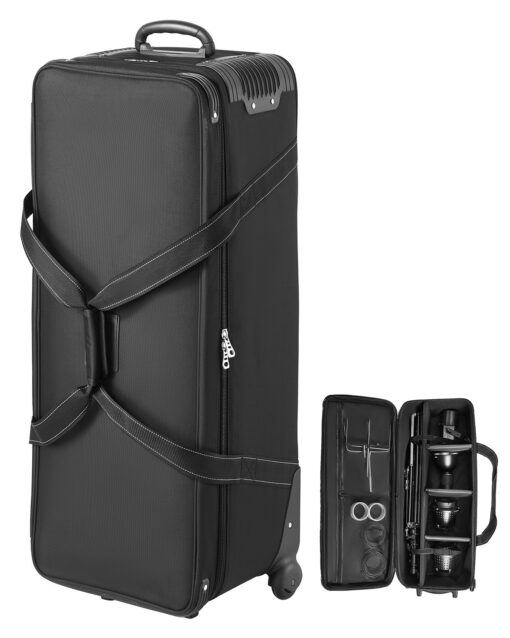 VEVOR Rolling Camera Bag 100 x 38 x 32 cm Waterproof Studio Equipment Trolley Case with Customizable Storage