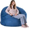 VEVOR Round Bean Bag Chair with High Density Memory Foam  Washable Cover