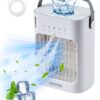 Портативный Испарительный Охладитель Воздуха VEVOR 4 в 1 со Светодиодной Подсветкой Резервуара Для Воды объемом 700 мл