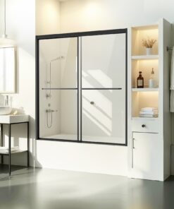 VEVOR Semi-Frameless Bypass Bathtub Shower Door