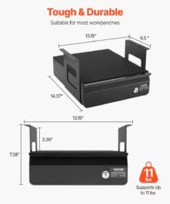 Slide-Out Metal Storage Drawer for Home & Office