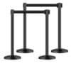 VEVOR 4 Pcs Crowd Control Stanchion Posts with 4 Retractable Belts  Fillable Base