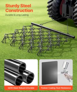 ATV Pull-Behind Rake for Lawn Leveling & Soil Prep