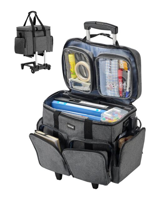 VEVOR 156 Rolling Laptop Bag Wheeled Work Travel Briefcase for Men Women